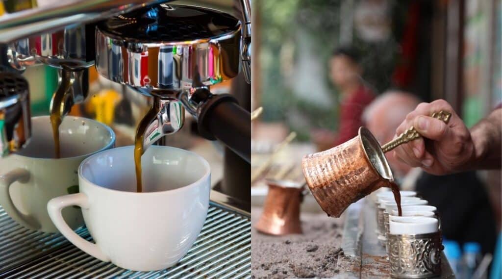 Espresso vs Turkish coffee